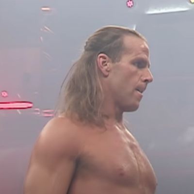 Shawn Michaels has got that aggressive look on his face in the picture.